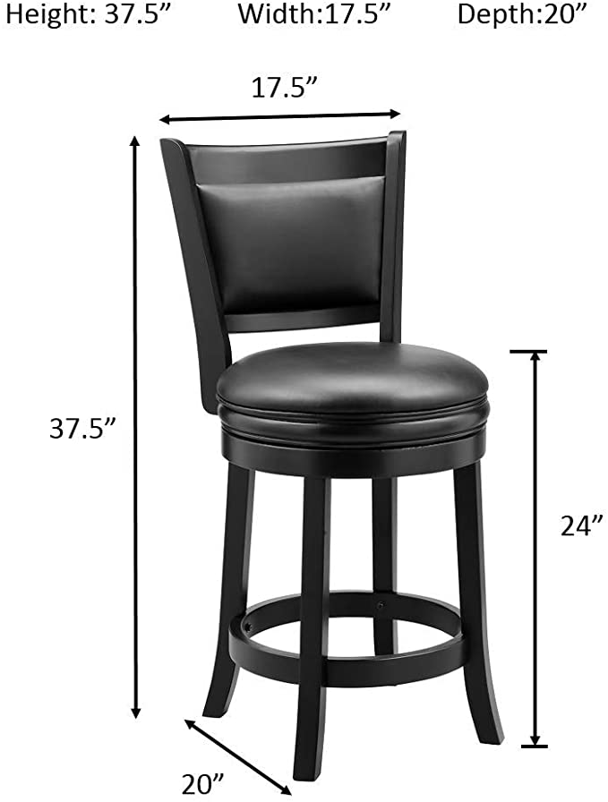 Bar Stool: Counter Height Swivel Bar Chairs, 24-Inch