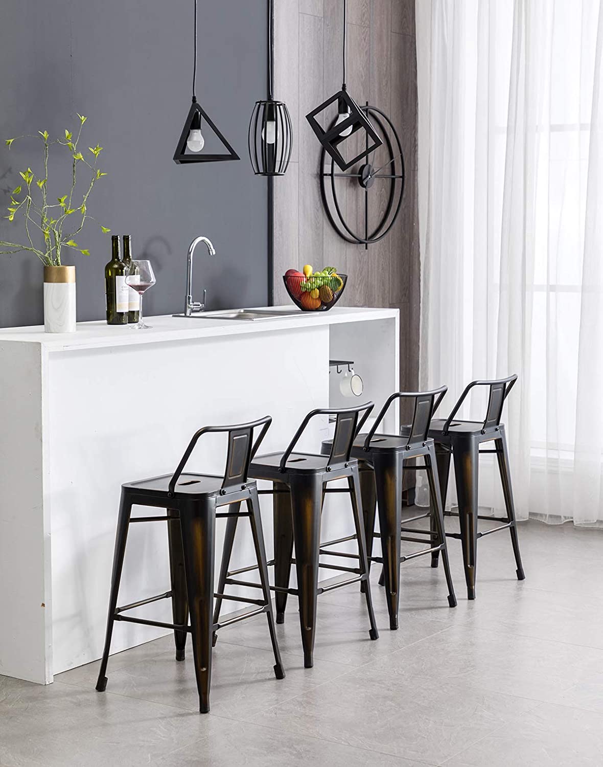 Matte discount black stools