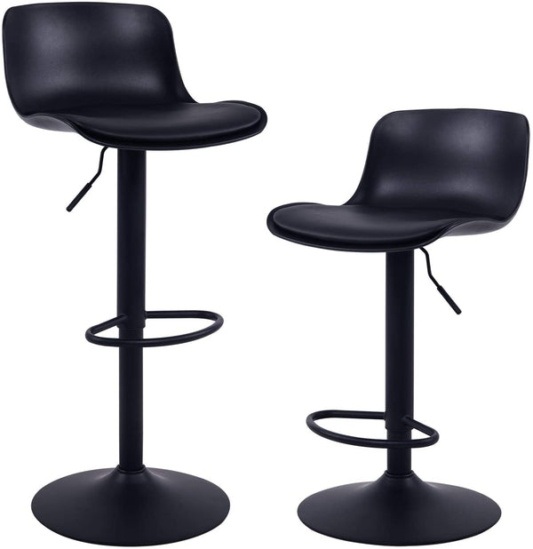 Bar Stool: High Bar stools for Bar Counter, Kitchen and Home (Set of 2, Black)