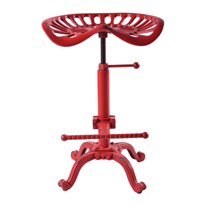 Bar Stool Industrial bar Chair (Aged Red, Cast Iron)