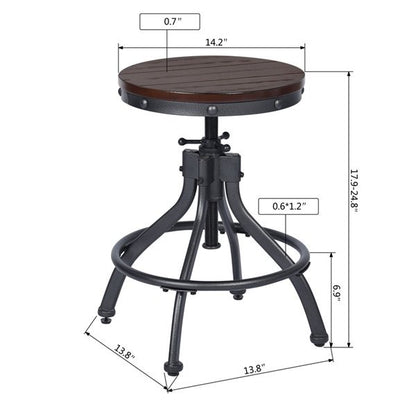 Bar Stool Metal Bar Stools for Kitchen Dining Counter,Rustic Brown
