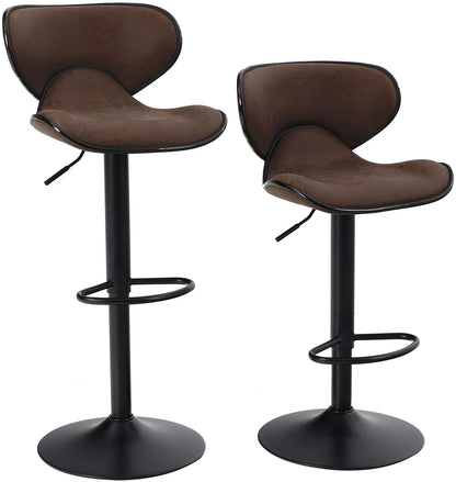  Bar Stool Modern Pu Leatherette Kitchen Counter Stools Dining Chairs Set of 2
