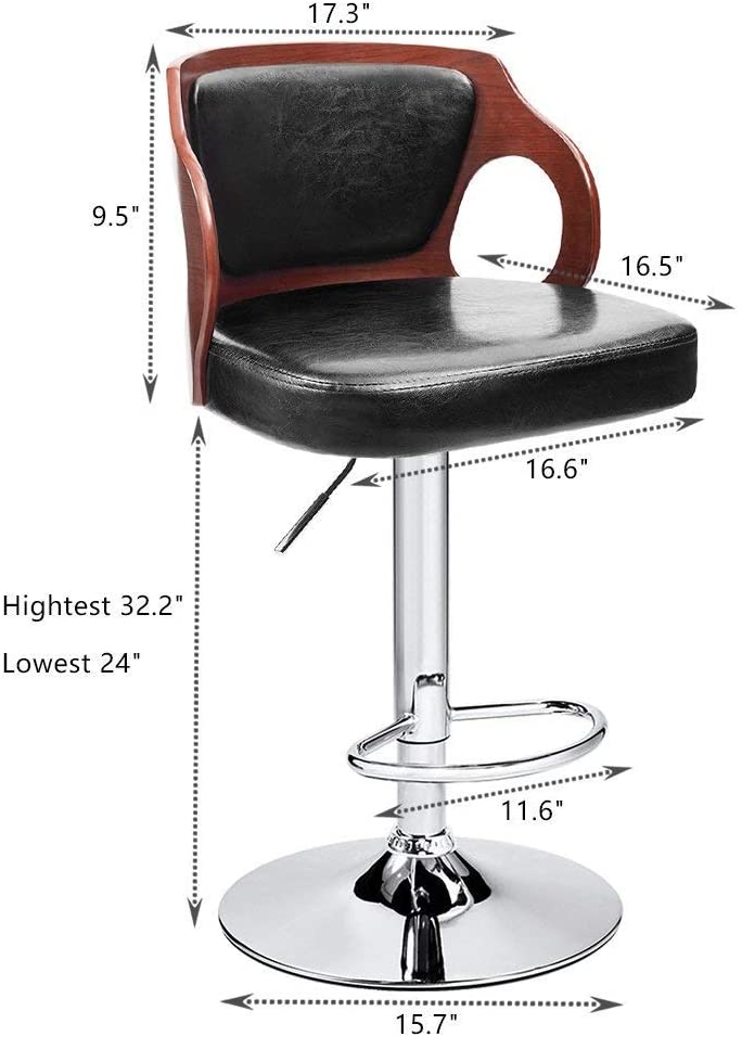 Bar Stool: Seat Extremely Comfy Bar Stool 1 Piece (Black)