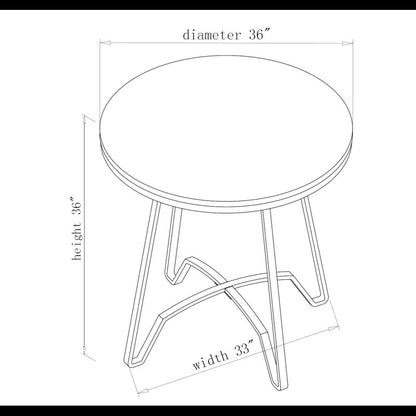 Bar Table: 36'' Iron Pedestal Bar Table