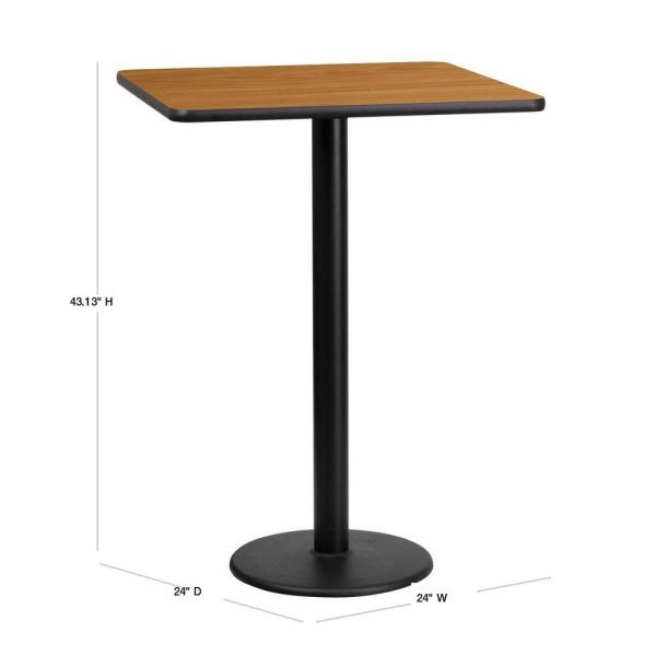 Bar Table: 36 in. Square Laminate Bar Height Table