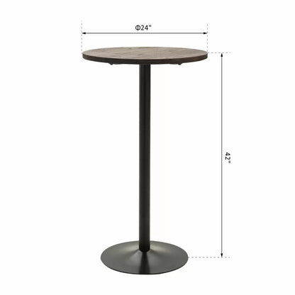Bar Table: Bar Height 24'' Pedestal Pub Table