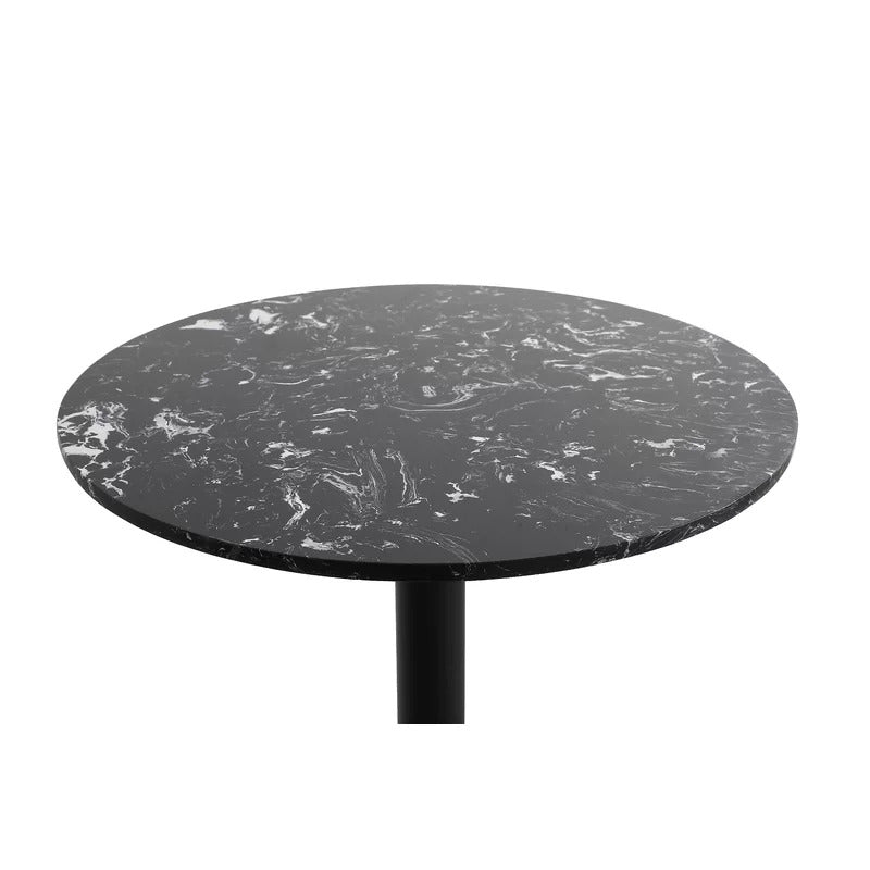 Bar Table: Counter Height 23.5'' Stone Iron Pedestal Pub Table