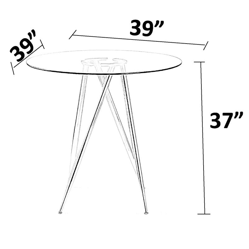 Bar Table: Counter Height 39'' Pub Table