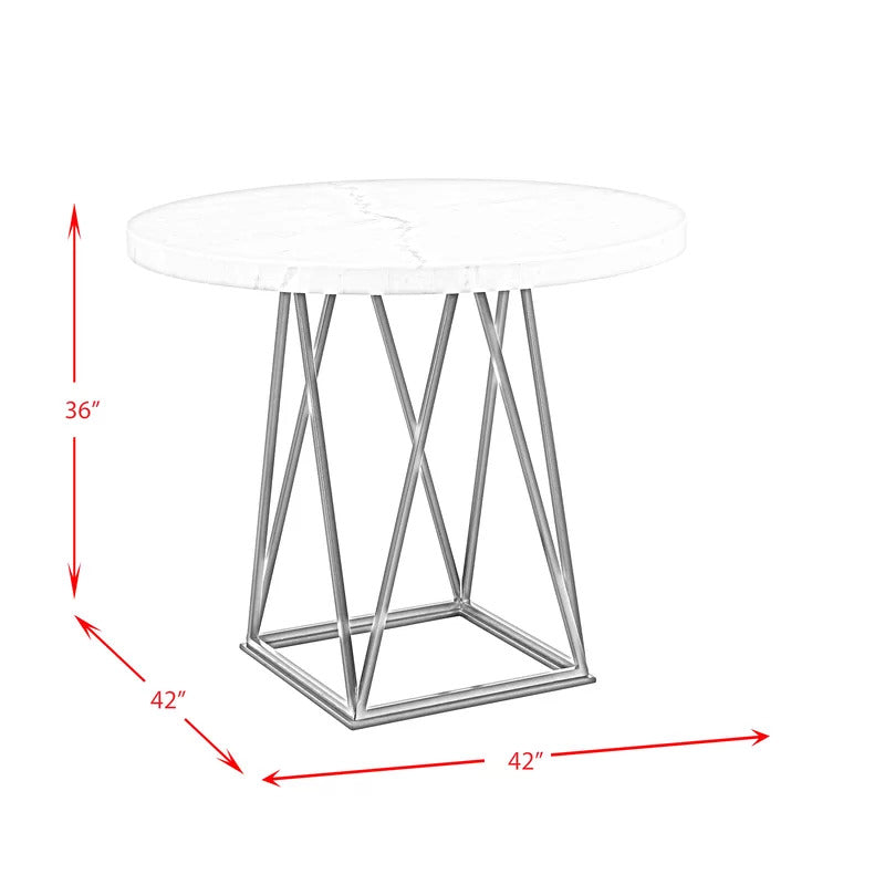 Bar Table: Counter Height 42'' Pedestal Bar Table