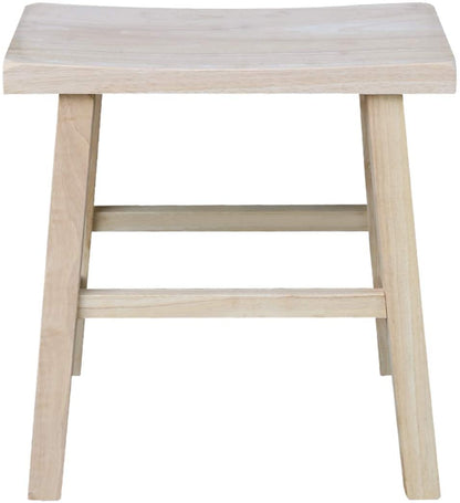 Bar Table: Saddle Seat Stool, Unfinished