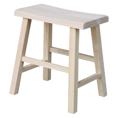 Bar Table: Saddle Seat Stool, Unfinished