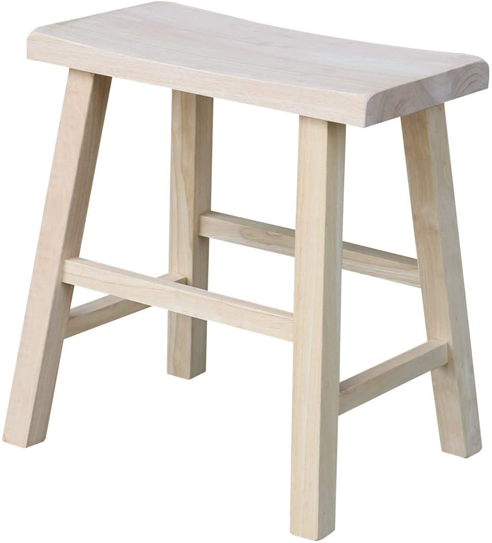 Bar Table: Saddle Seat Stool, Unfinished