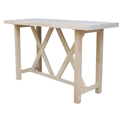 Bar Table Set: 2 - Person Bar Height Solid Wood Bar Table Set
