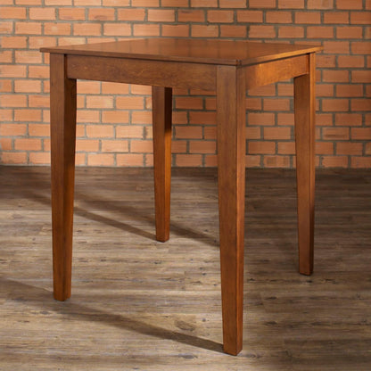 Bar Table Set: 3-Piece Pub Set with Tapered Leg and X-Back Stools