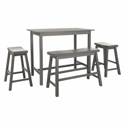 Bar Table Set: 4 Piece Pub Table Set