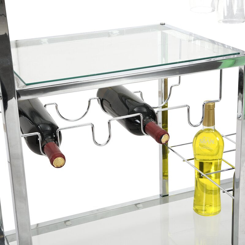 Bar Trolley : Rolling Wine Rack & Bar Trolley