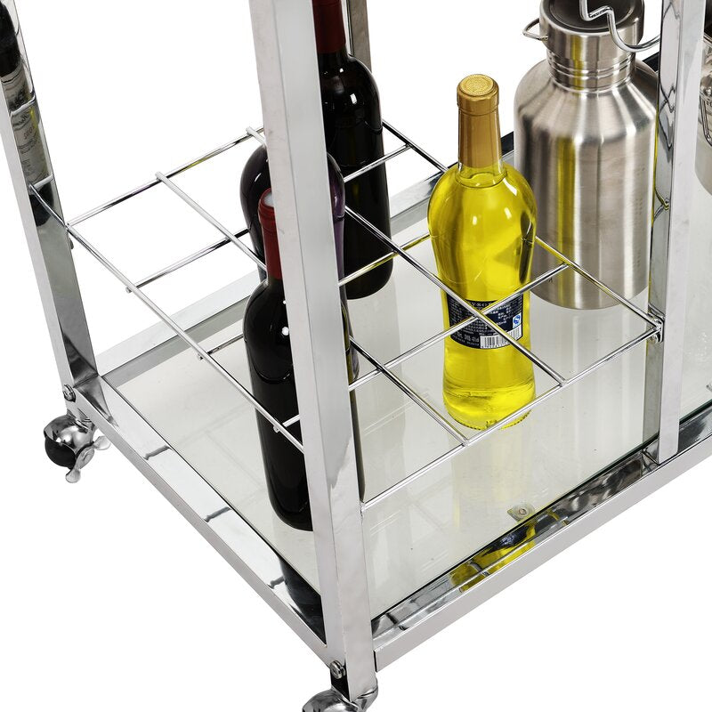 Bar Trolley : Rolling Wine Rack & Bar Trolley