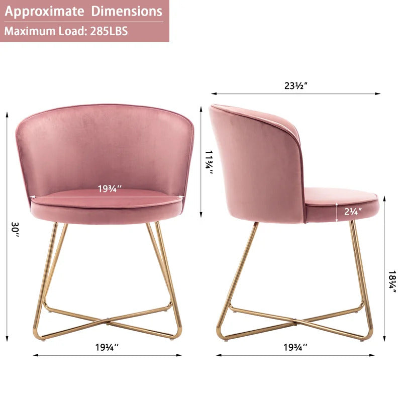 Barrel Chair: 19.7'' Wide Velvet Barrel Chair