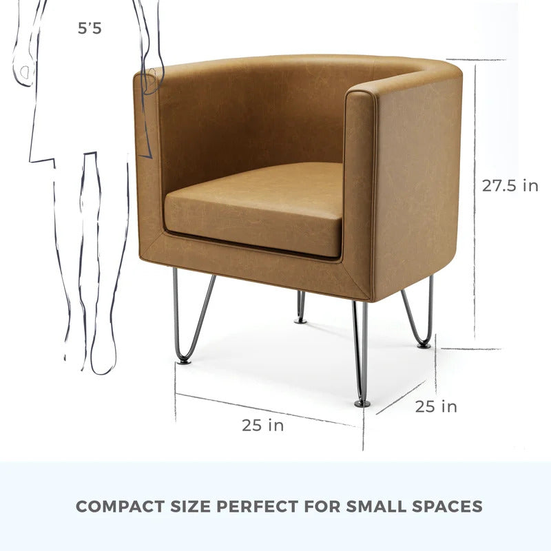 Barrel Chair: 25'' Wide Barrel Chair