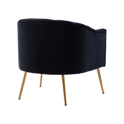 Barrel Chair: 28'' Wide Tufted Velvet Barrel Chair