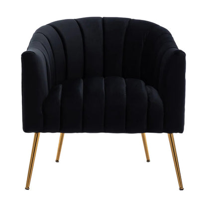 Barrel Chair: 28'' Wide Tufted Velvet Barrel Chair