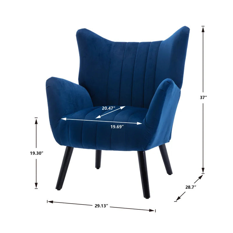 Barrel Chair: 29.13'' Wide Velvet Barrel Chair