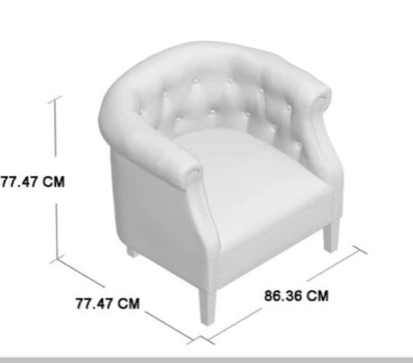 Barrel Chair: 29'' Wide Tufted Barrel Chair
