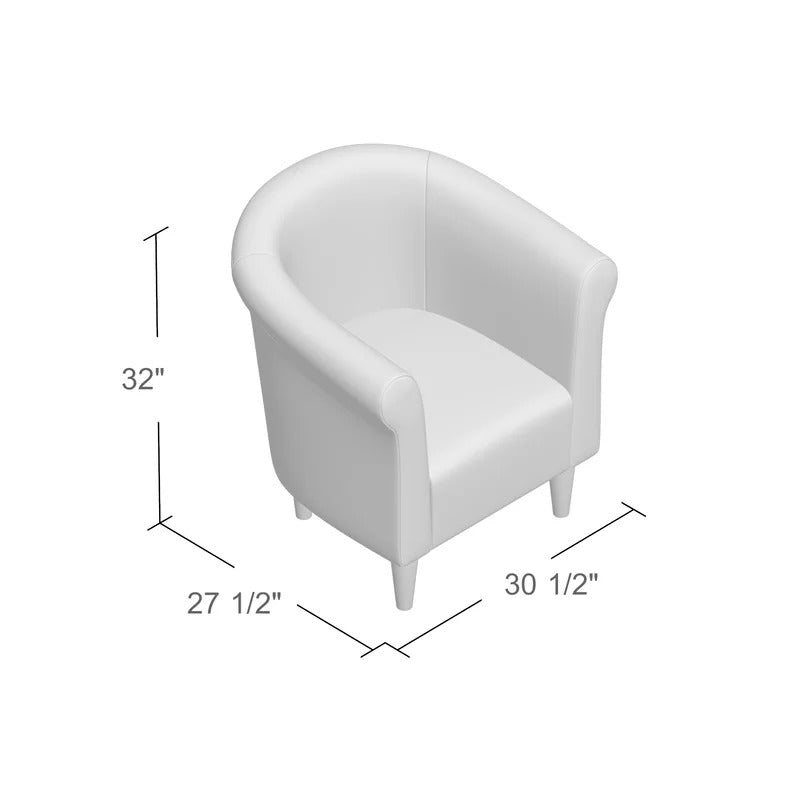 Barrel Chair: 30.5'' Wide Tufted Barrel Chair