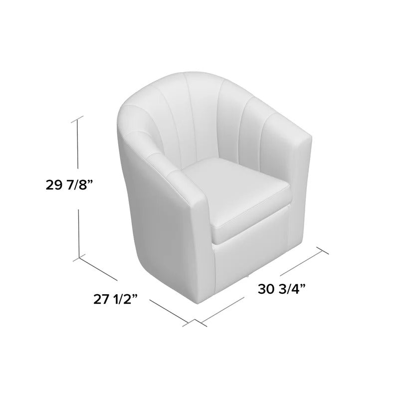 Barrel Chair: 30.7'' Wide Velvet Barrel Chair