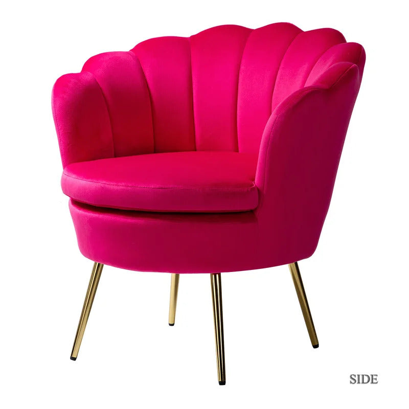 Barrel Chair: 30'' Wide Velvet Barrel Chair