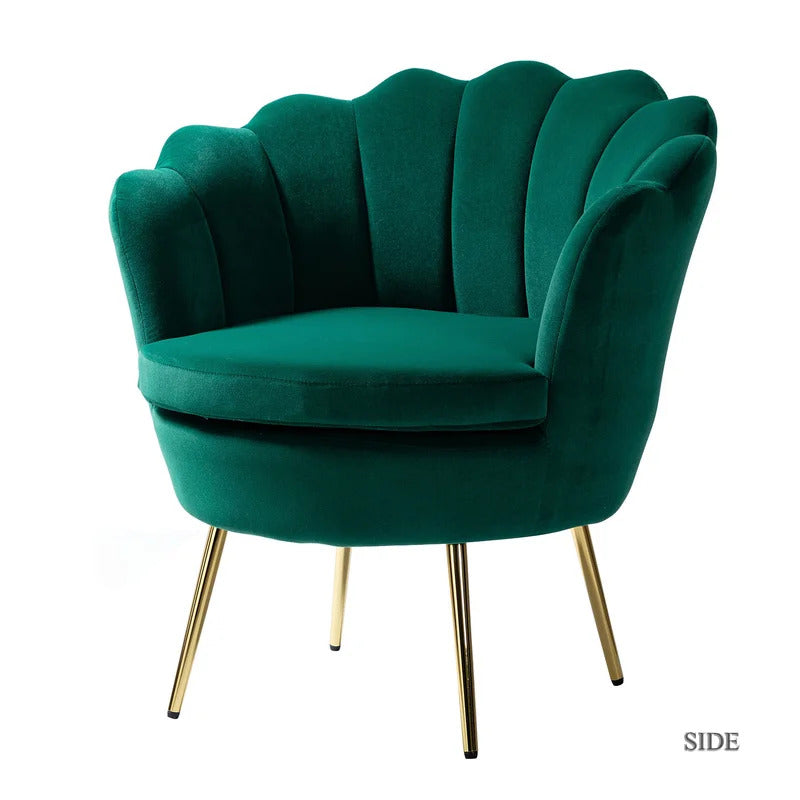 Barrel Chair: 30'' Wide Velvet Barrel Chair