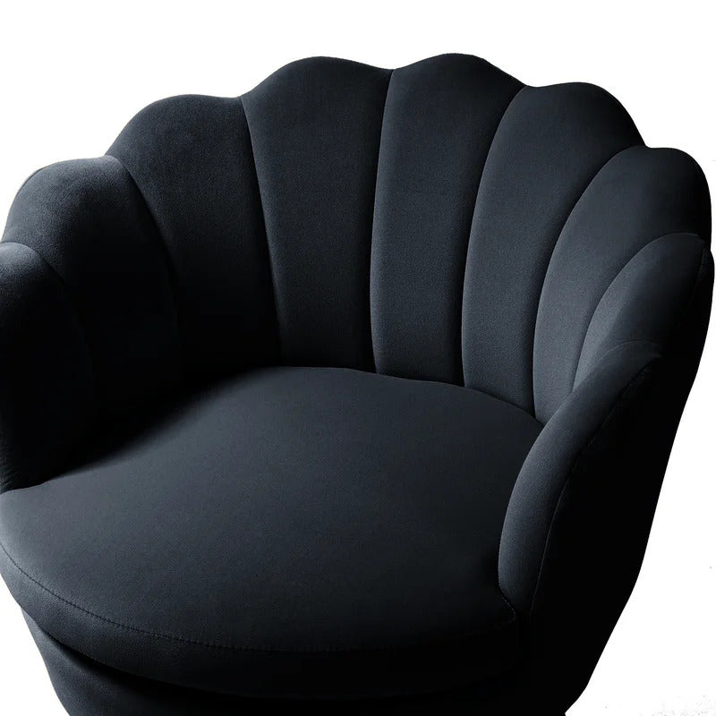 Barrel Chair: 30'' Wide Velvet Barrel Chair