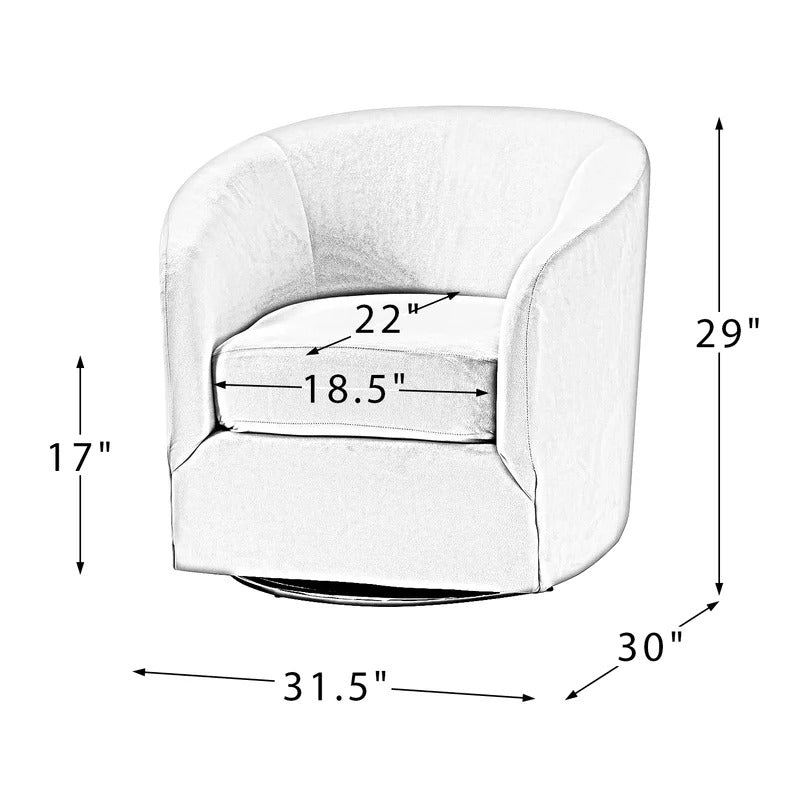 Barrel Chair: 31.5'' Wide Velvet Barrel Chair (Set of 2)