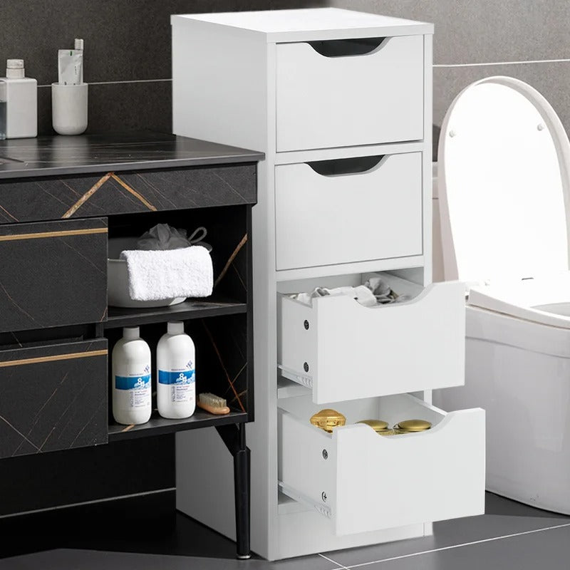 Bathroom Cabinets: 11.8'' W x 31.5'' H x 11.8'' D Linen Cabinet