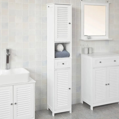 Bathroom Cabinets: 12.48'' W x 66.3'' H x 11.7'' D Linen Cabinet