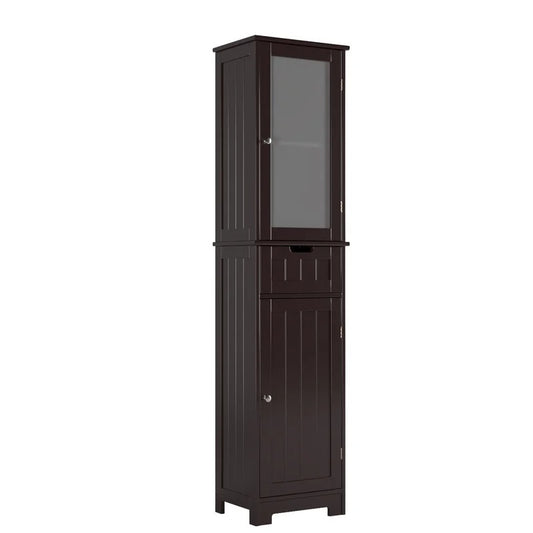 Bathroom Cabinets: 15.7'' W x 67'' H x 11.8'' D Linen Cabinet
