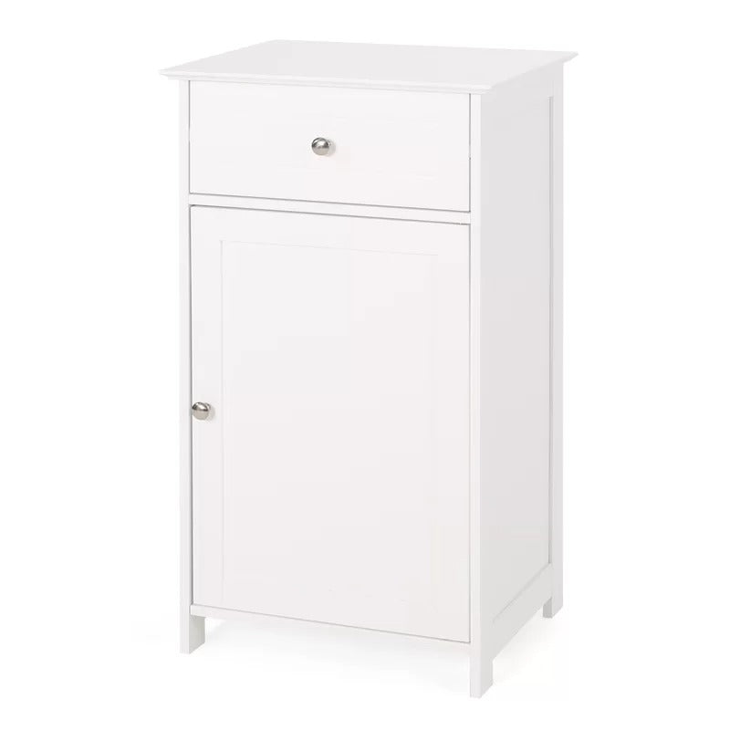 Bathroom Cabinets: 17'' W x 30.25'' H x 13.5'' D Free-Standing Bathroom Cabinet