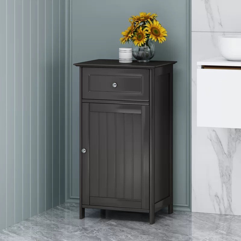 Bathroom Cabinets: 17'' W x 30.25'' H x 13.5'' D Free-Standing Bathroom Cabinet