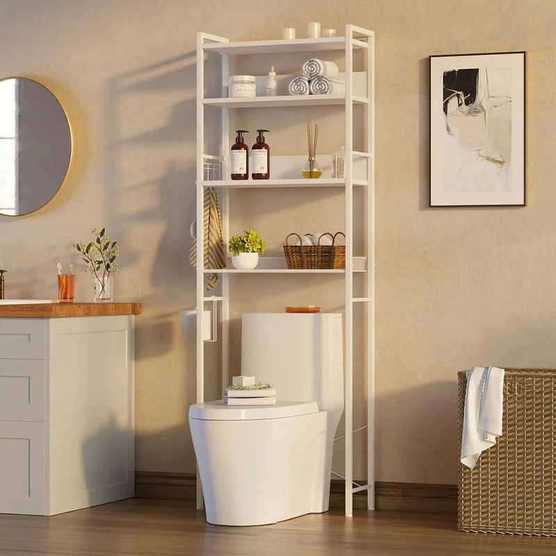 Bathroom Cabinets: 23.6'' W x 68'' H x 9.4'' D Over-The-Toilet Storage