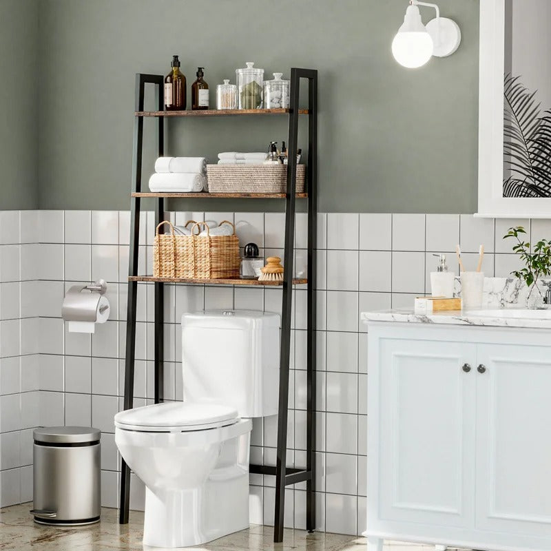 Bathroom Cabinets: 25.2'' W x 61.4'' H x 9.4'' D Over-The-Toilet Storage