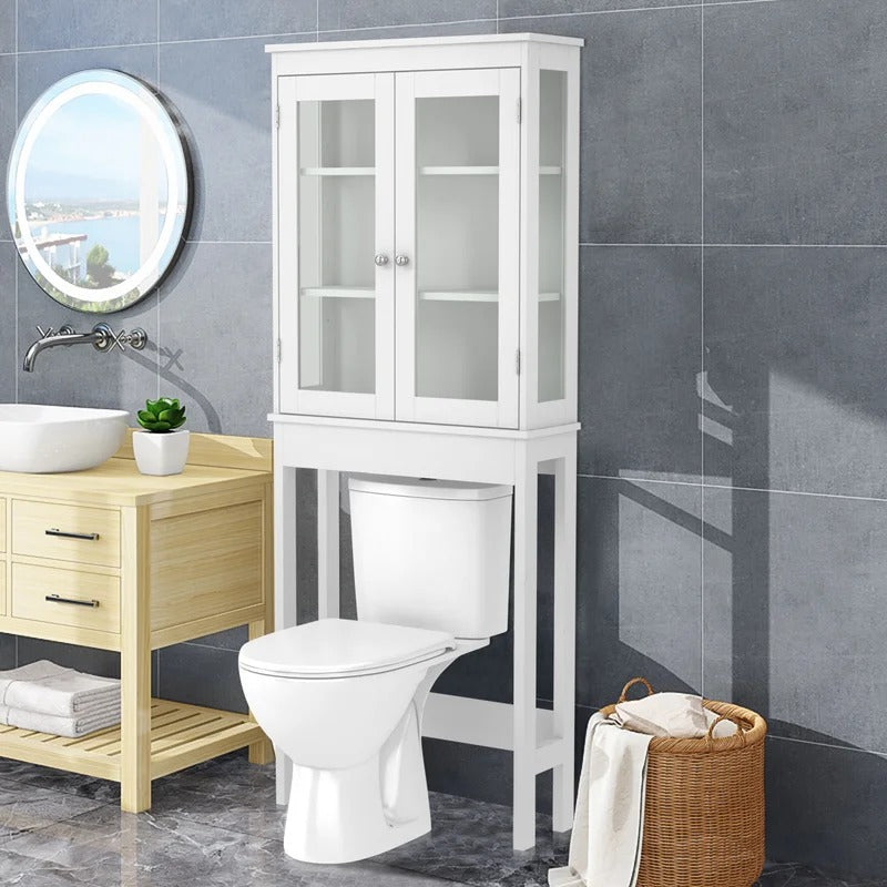 Bathroom Cabinets: 25.98'' W x 64.96'' H x 9.01'' D Bathroom Cabinet