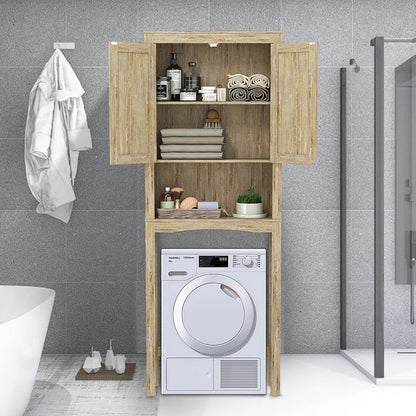 Bathroom Cabinets: 26'' W x 65.9'' H x 9.63'' D Over-The-Toilet Storage