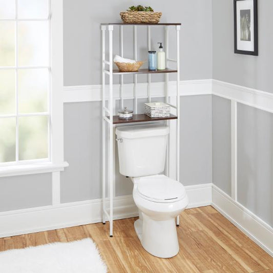 Bathroom Cabinets: Mixed Material Bathroom Collection 3 Tier Space saver