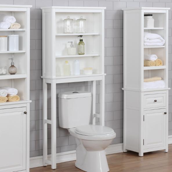 Bathroom Cabinets: The Toilet 3 Shelf Space Saver