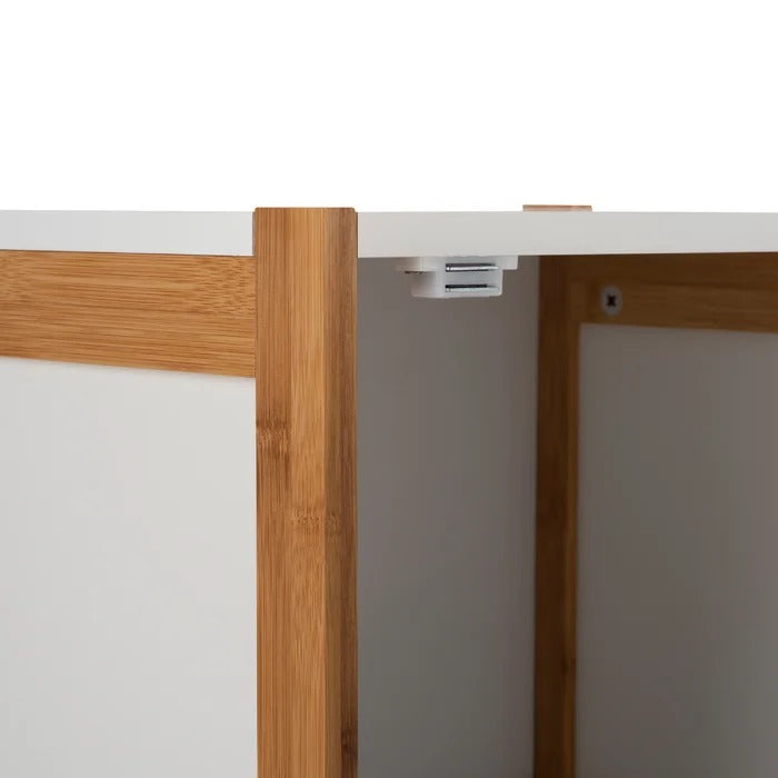Bathroom Linen Cabinets: 12.6'' W x 26.97'' H x 14.57'' D Free-Standing Bathroom Cabinet