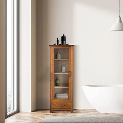 Bathroom Linen Cabinets:17'' W x 48.5'' H x 13.5'' D Linen Cabinet