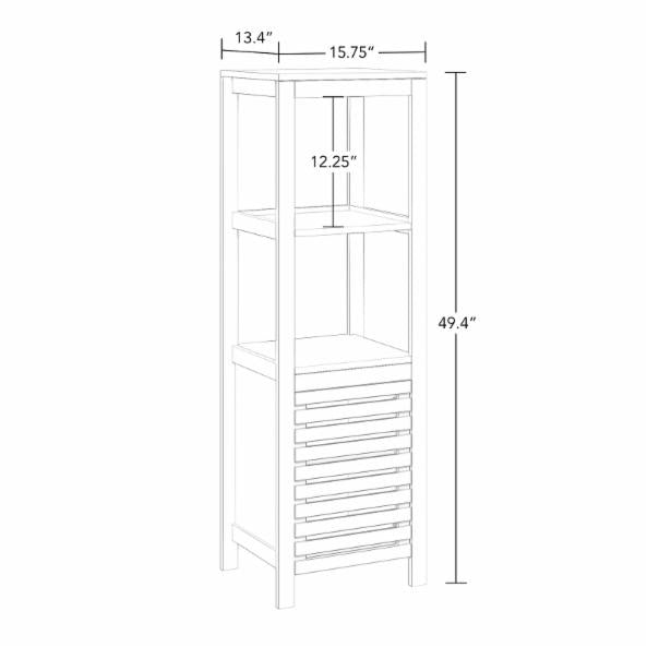 Bathroom Linen Cabinets: 1 Door Linen Tower