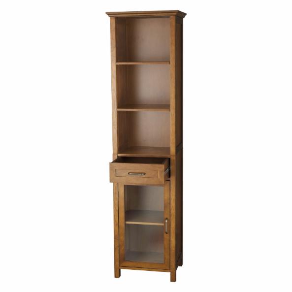 Bathroom Linen Cabinets: 1 Drawer Linen Cabinet with 3 Open Shelves
