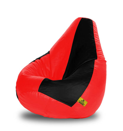 Bean Bag : RED & BLACK  XXL BEAN BAG -FILLED (With Beans)