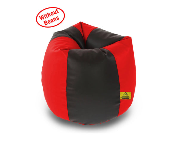 Bean Bag XL BLACK&RED BEAN BAG-COVER (Without Beans)